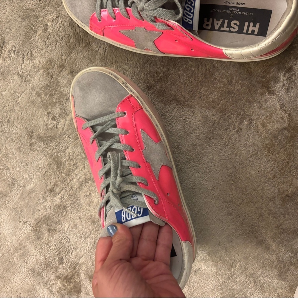 Golden Goose Pink and Gray Sneakers Size 41 - Picture 10 of 12